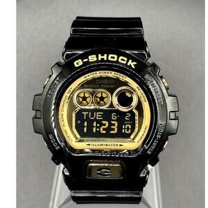 Casio G-Shock GD-X6900FB-1 Black Gold Mirror Dial XL Watch Full Set NIB